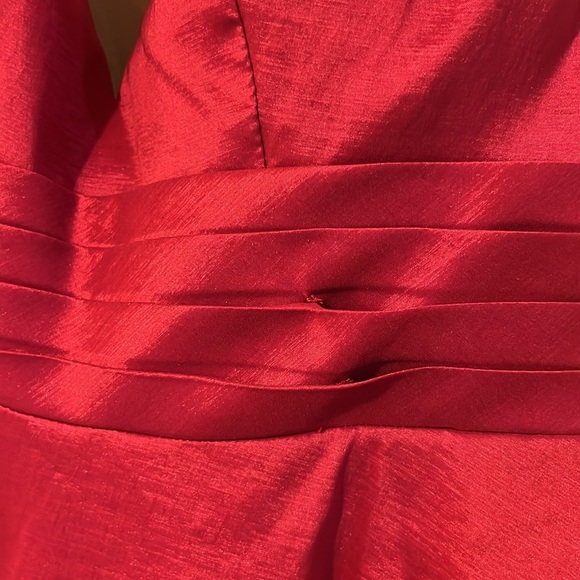 Mac Duggal 65514 Burgundy Pleated Waist Dress - Picture 6 of 9